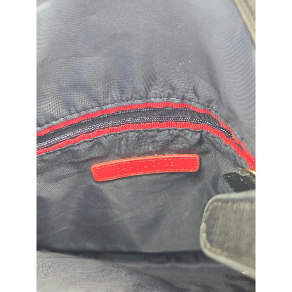 Tommy Hilfiger Crossbody Shoulder Purse Monogram Black Brown White Adjustable - Picture 8 of 10
